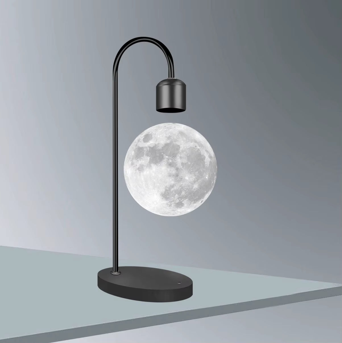 Floating Moon Lamp 3D Printing Integrated Seamless Creative Magnetic Floating Moon Table Lamp Home Ornament LED Night Light