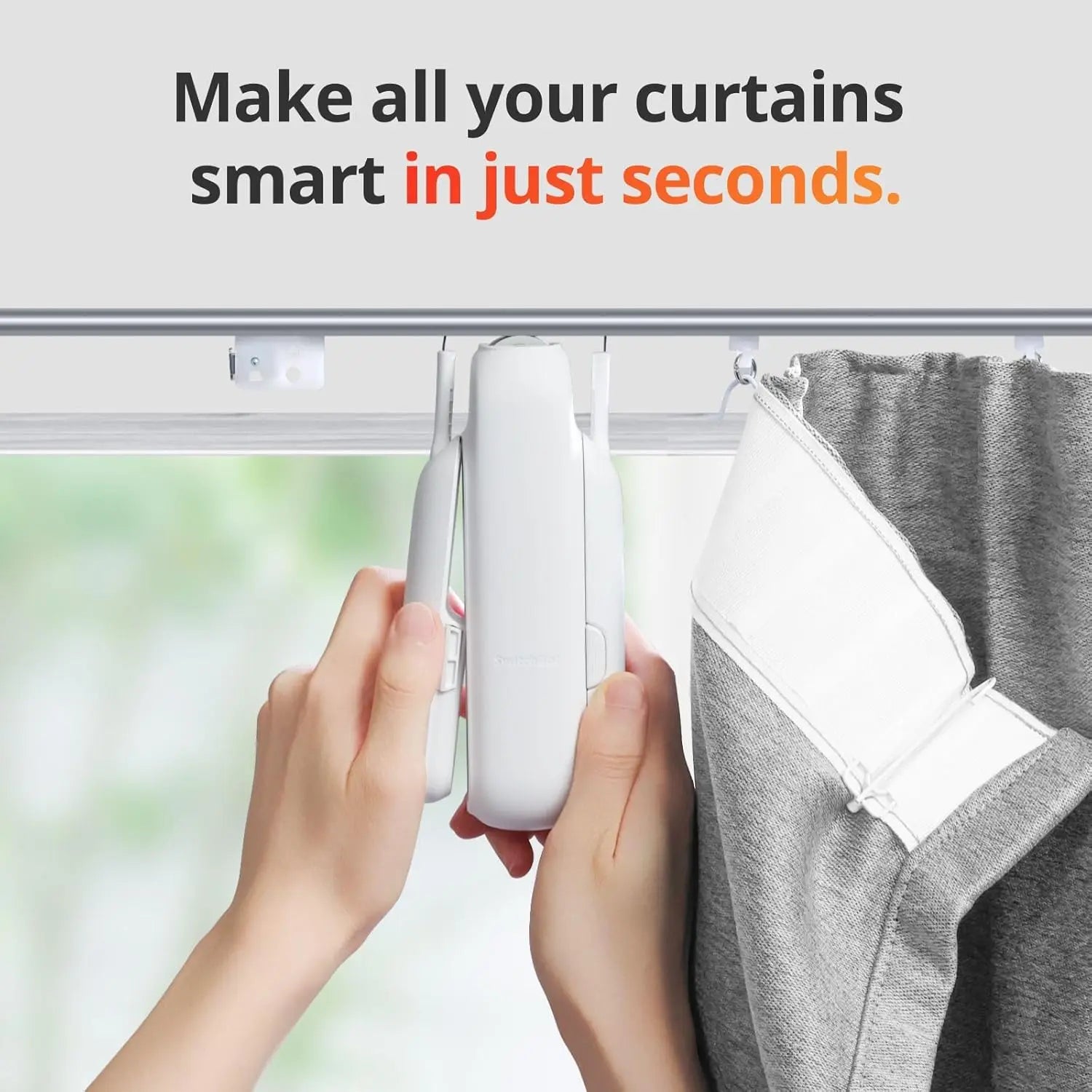 Automatic Curtain Opener - Bluetooth Remote Control Smart Curtain with App, Upgraded High-Performance Motor, Add Hub To