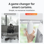 Automatic Curtain Opener - Bluetooth Remote Control Smart Curtain with App, Upgraded High-Performance Motor, Add Hub To